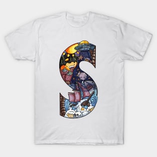 Letter S doodle art T-Shirt